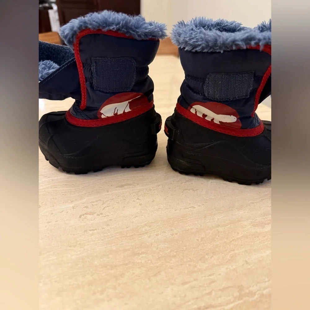 Sorel Blue, Black and Red Toddler Winter Snow Boots Size 4
